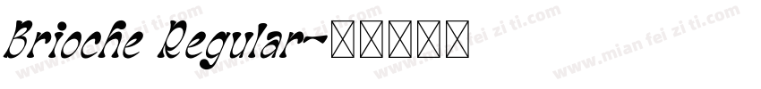Brioche Regular字体转换